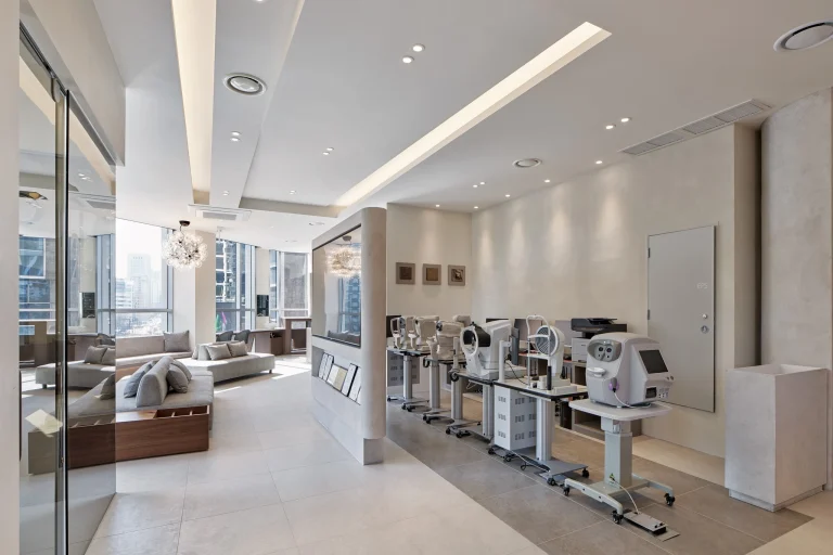 Diagnostic eye exam area