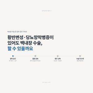 백내장 수술 전 망막 검사 가이드 — 황반변성·당뇨망막병증이 있어도 백내장 수술을 할 수 있는지